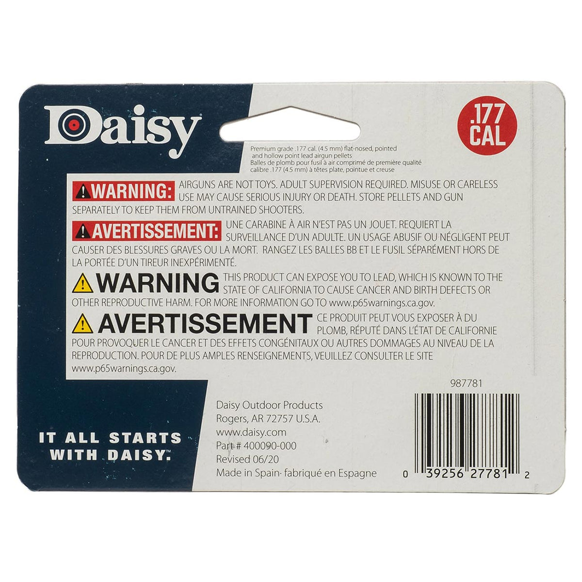 Daisy PrecisionMax .177 Caliber Dail-A-Pellet (300 per Container) 987781406