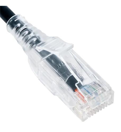 Icc ICPCSH03BK Patch Cord, Cat 6 Slim Clear Sr 3ft Bk