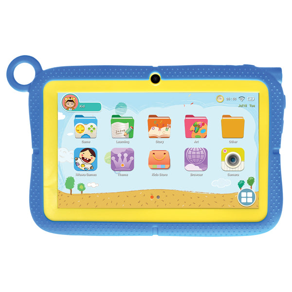Azpen K750 7-In. Kids Wonder Android 13 Tablet with Rubberized Case and Stand