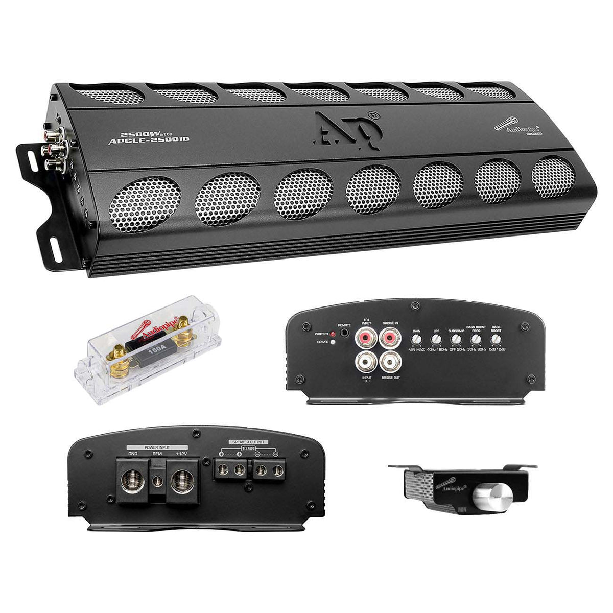 Audiopipe Monoblock Amplifier 2500 Watts APCLE25001D