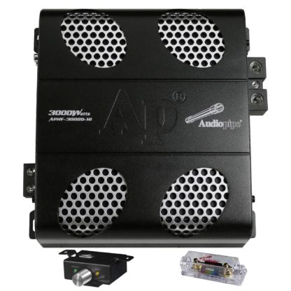 Audiopipe APHF3000DH1 Full Range Class D Monoblock Amplifier, 3000 Watts