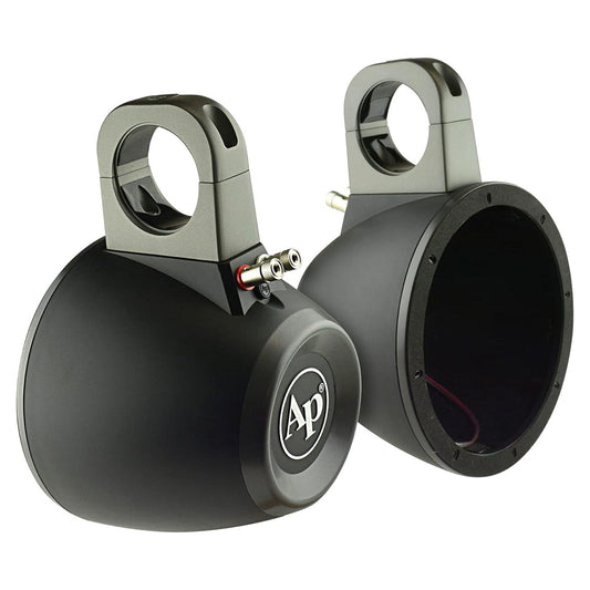 Audiopipe Marine 8″ Short Wakeboard Tower Empty Speaker Enclosures Pair Black