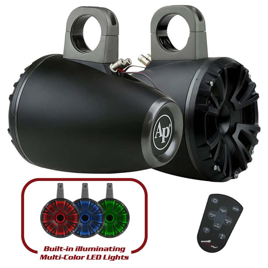 Audiopipe APMP843TWR 8" 300 Watts Black Wakeboard Tower Pair