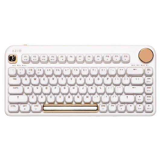 Azio IK103-US IZO Bluetooth Mechanical Keyboard, Blue Switches (White Blossom)