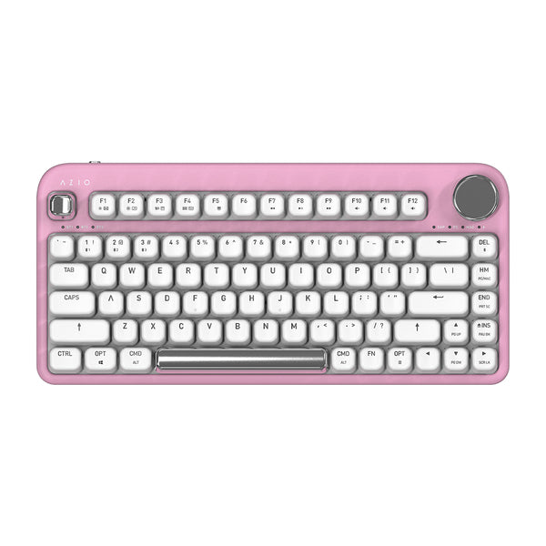 Azio IK408 IZO Bluetooth Mechanical Keyboard, Blue Switches, Mini (Pink Blossom)