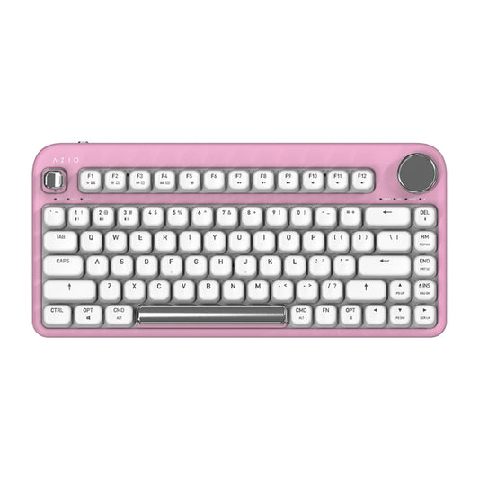 Azio IK408 IZO Bluetooth Mechanical Keyboard, Blue Switches, Mini (Pink Blossom)