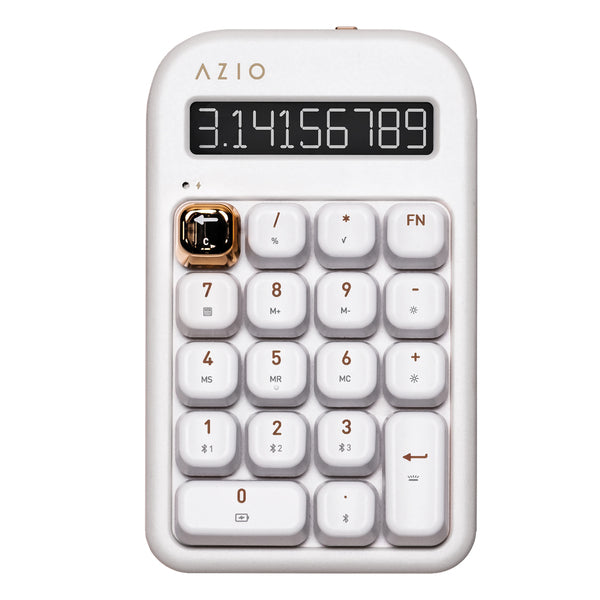 Azio IN103-US IZO Wireless Keypad and Calculator, Backlit (White Blossom)