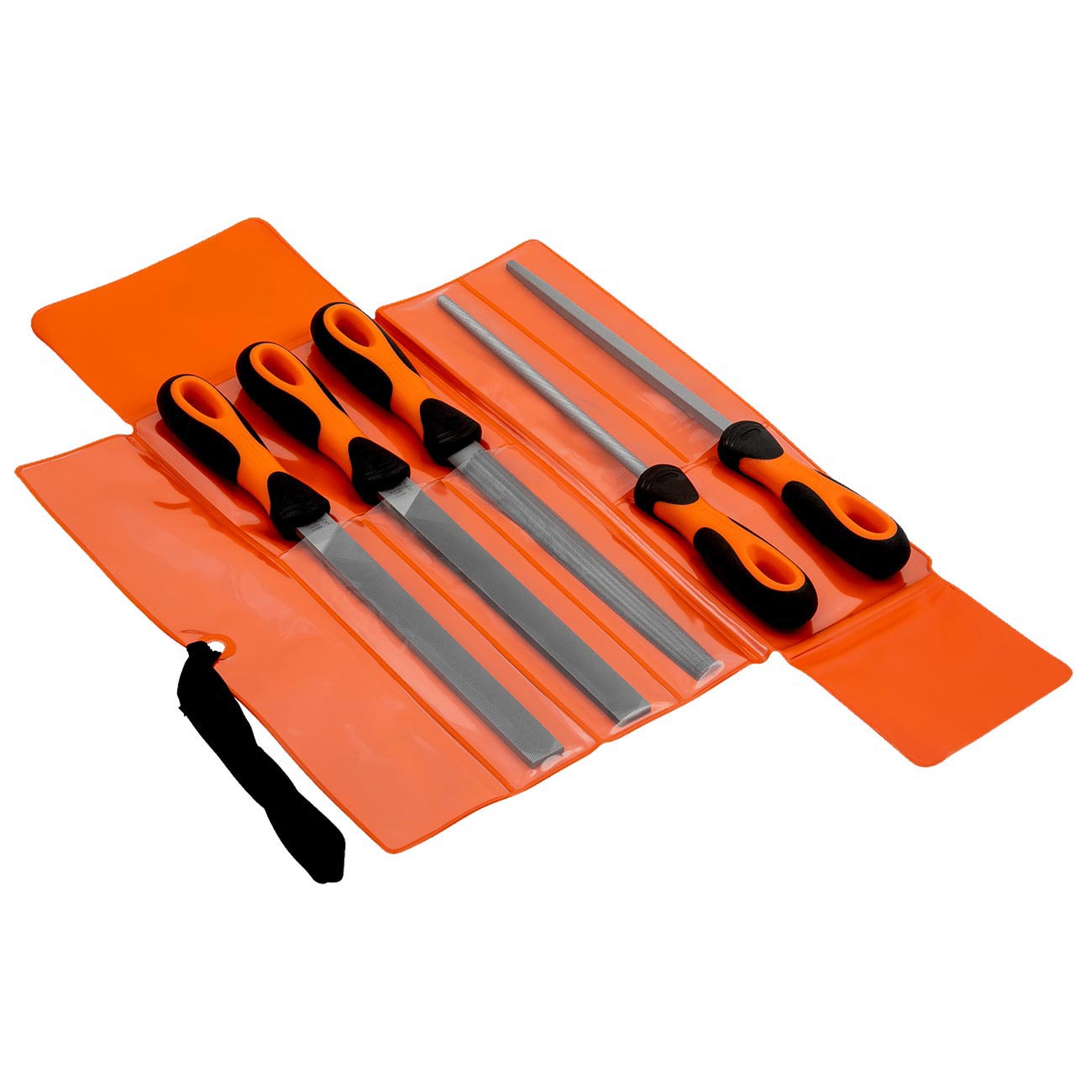 Bahco ERGO Engineering File Set 4 Bastard/1 Second Cut 200 mm (5 Piece)