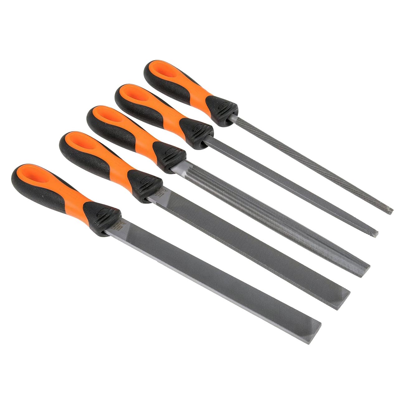 Bahco ERGO Engineering File Set 4 Bastard/1 Second Cut 200 mm (5 Piece)