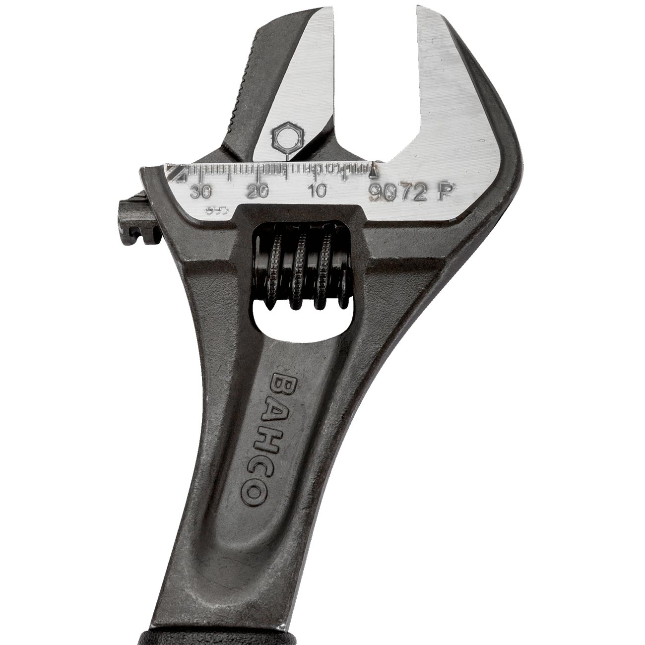 Bahco 10" ERGO Rubber Handle Central Nut Adjustable Wrench with Reversible Jaw