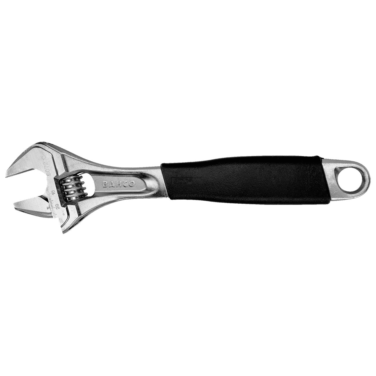 Bahco 12" ERGO Rubber Handle Central Nut Adjustable Wrench with Chrome Finish