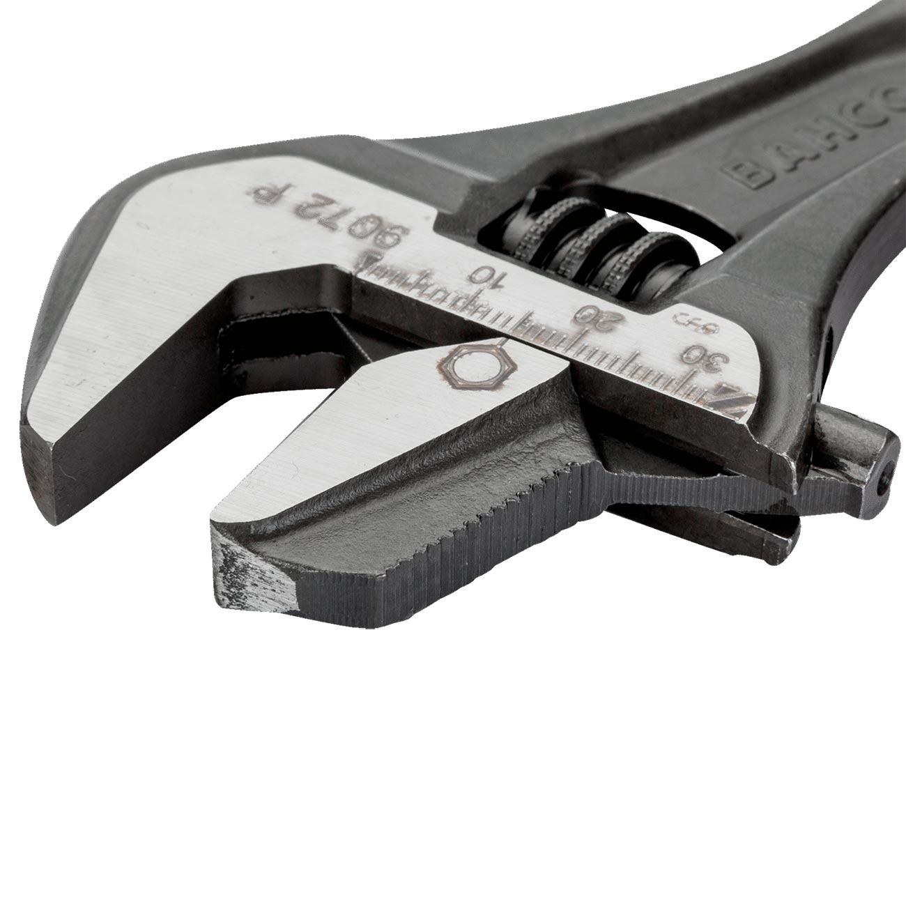 Bahco 12" ERGO Rubber Handle Central Nut Adjustable Wrench with Reversible Jaw