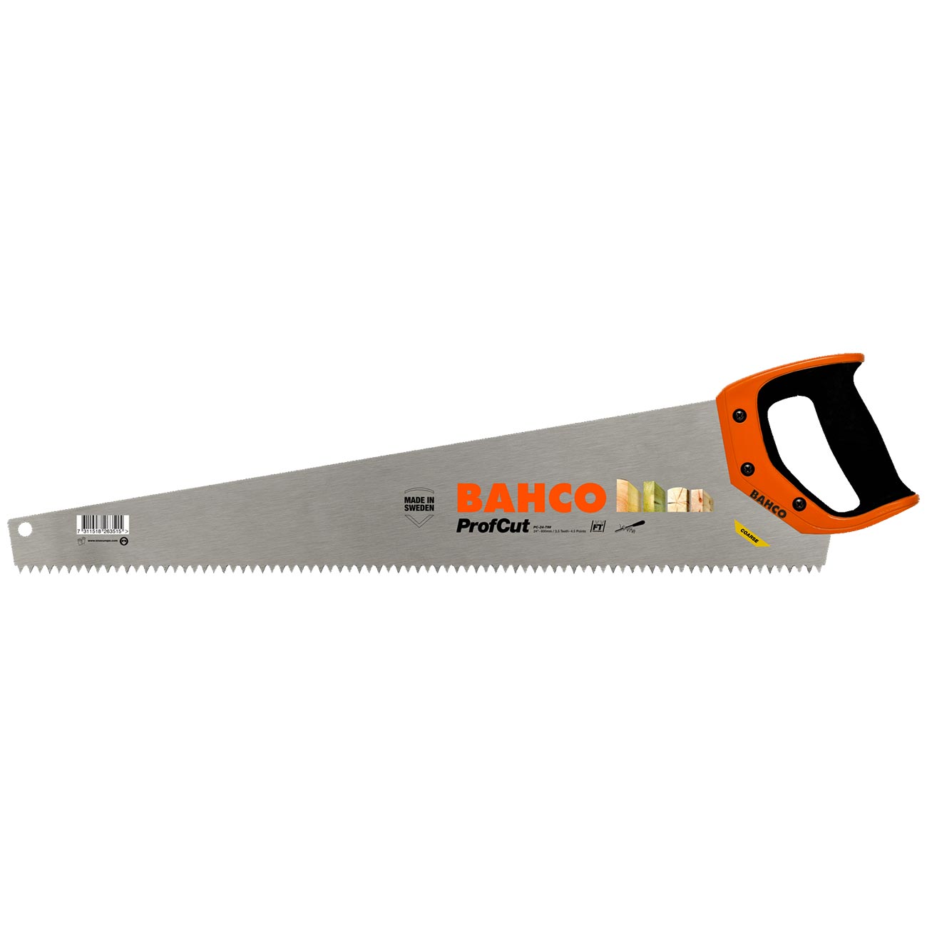 Bahco 24" ProfCut™ Timber Hand Saw for Timber/Wet/Tanalised Wood