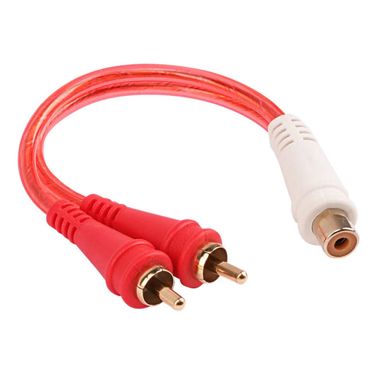 Audiopipe Oxygen Free 1F/2M Y-Splitter RCA Cable BMVGYF2M