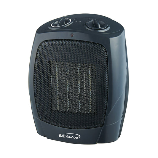Brentwood Kool Zone H-C1601 1,500W Max Ceramic Space Heater and Fan, Black
