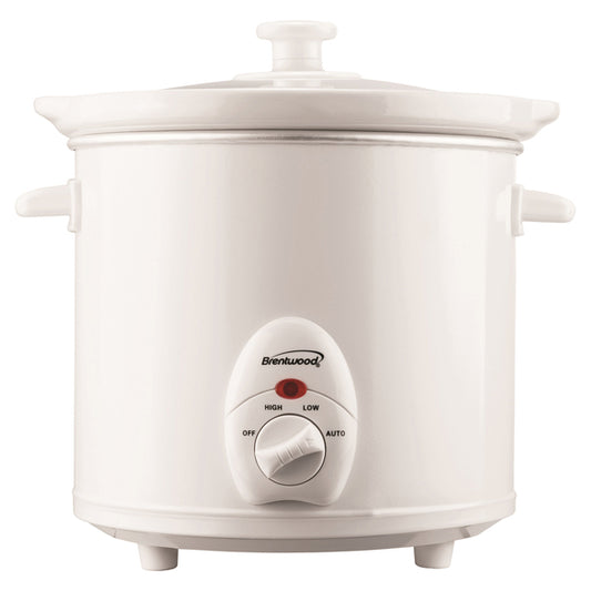 Brentwood SC-135W 3-Qt. 170-Watt Stainless Steel Slow Cooker (White)