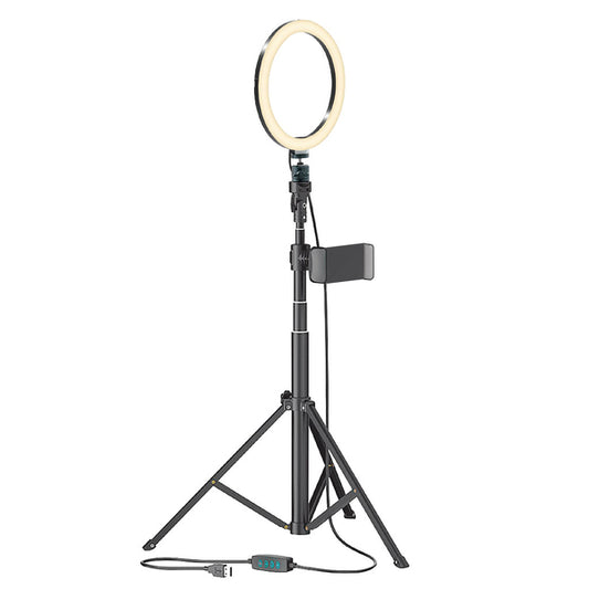 Bower WA-SL8 8-In. Selfie Ring Light with 51in Tripod Stand + Phone Holder