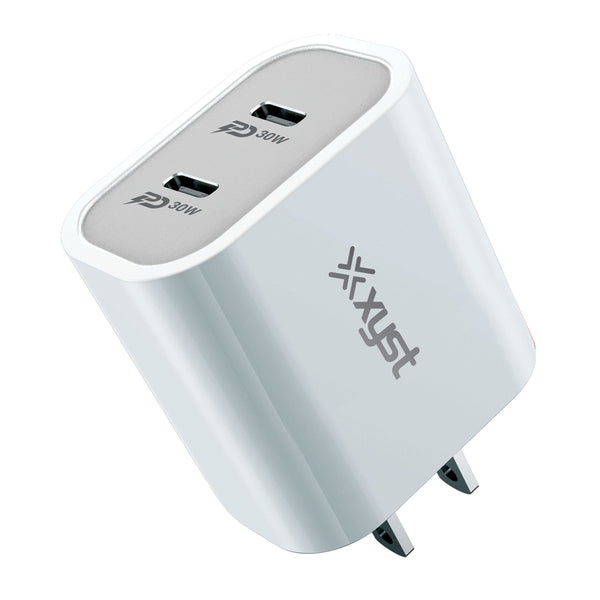 XYST XYS-312CACWT 30-Watt Dual USB-C Wall Charger