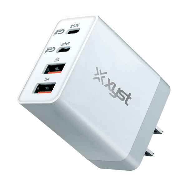 XYST XYS-3142CUACWT 35-Watt 4-Port USB-A and USB-C Wall Charger