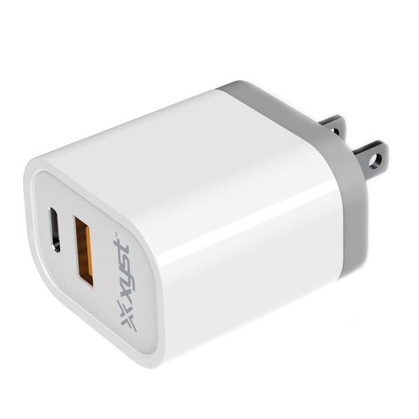 XYST XYS-342WCWT 3.4-Amp Dual USB Wall Charger with USB Port and USB Type-C Port