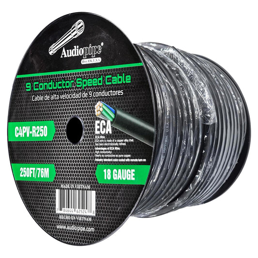 Audiopipe “Speed Cable” 9 Conductor 18-Gauge 250 Feet Speed Cable