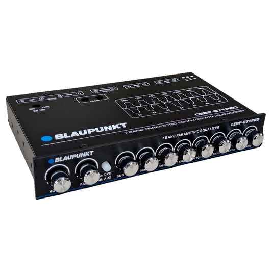Blaupunkt CEBP871PRO 7-Band 1/2 DIN Parametric Pre-Amp EQ with Sub Output