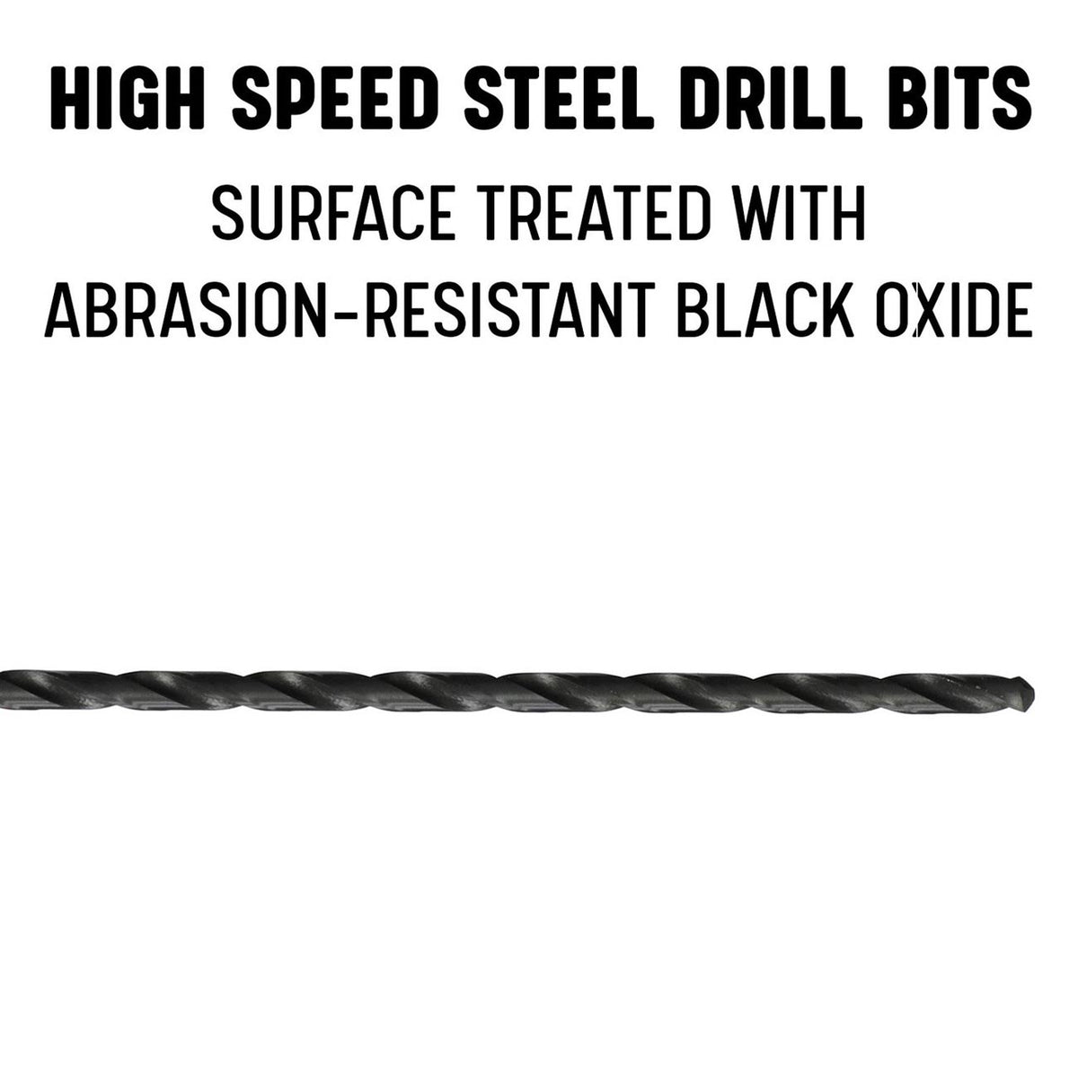 DRILL AMERICA 17/32" x 12" HSS Extra Long Drill Bit with 1/2" Shank