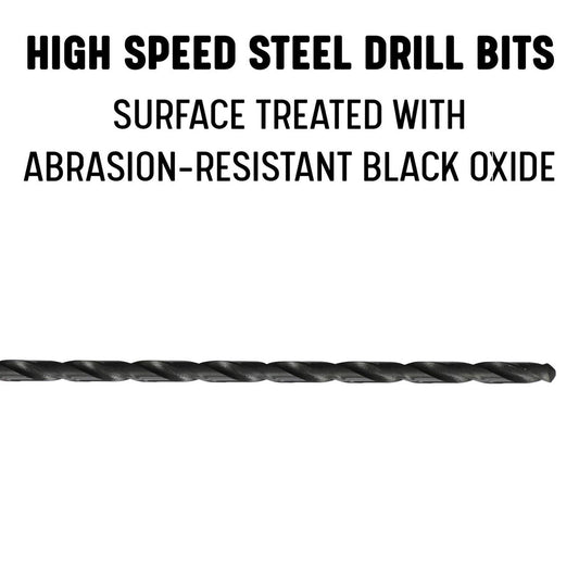 DRILL AMERICA 17/32" x 12" HSS Extra Long Drill Bit with 1/2" Shank