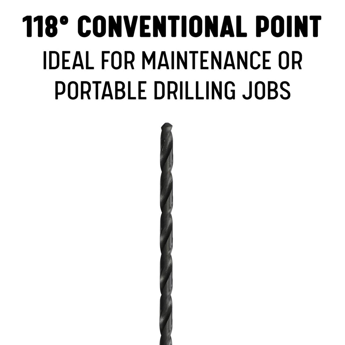 DRILL AMERICA 17/32" x 12" HSS Extra Long Drill Bit with 1/2" Shank