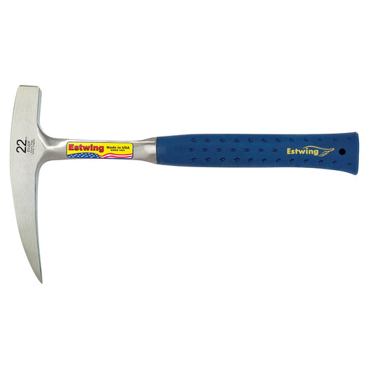 Estwing 22 oz. Pointed Tip Rock Pick - Blue Shock Reduction Grip E322P