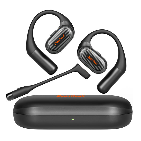 OpenRock Link 10 USB-C Open-Ear Headset with Mic, In-Line Remote, Earhooks