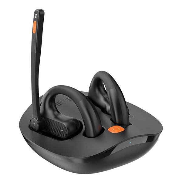 EKSAtelecom T-QM01-01 S30 Bluetooth Headset w Mic + Charging Case, Black