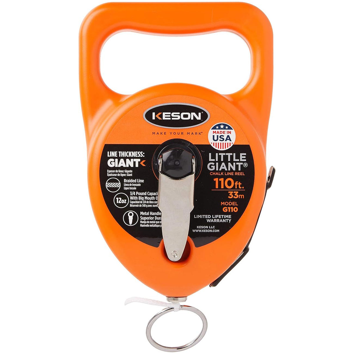 Keson "Little Giant" Chalk Line Reel - 110 ft. G110KESON