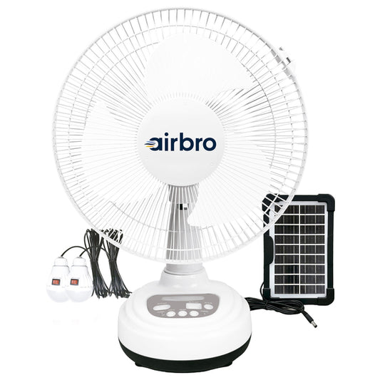 airbro FSA-12 FSA-12 12-In. Rechargeable AC/DC Fan with Solar Charging
