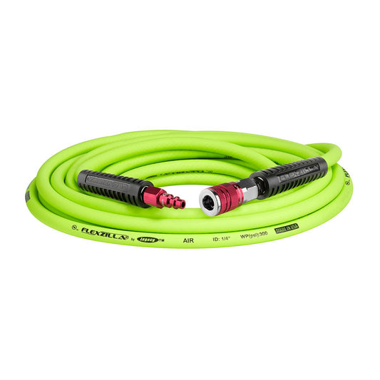 Flexzilla HFZ1425YW2D Air Hose 1/4In X 25Ft W/ Colorconnex Coupler Plug Type D