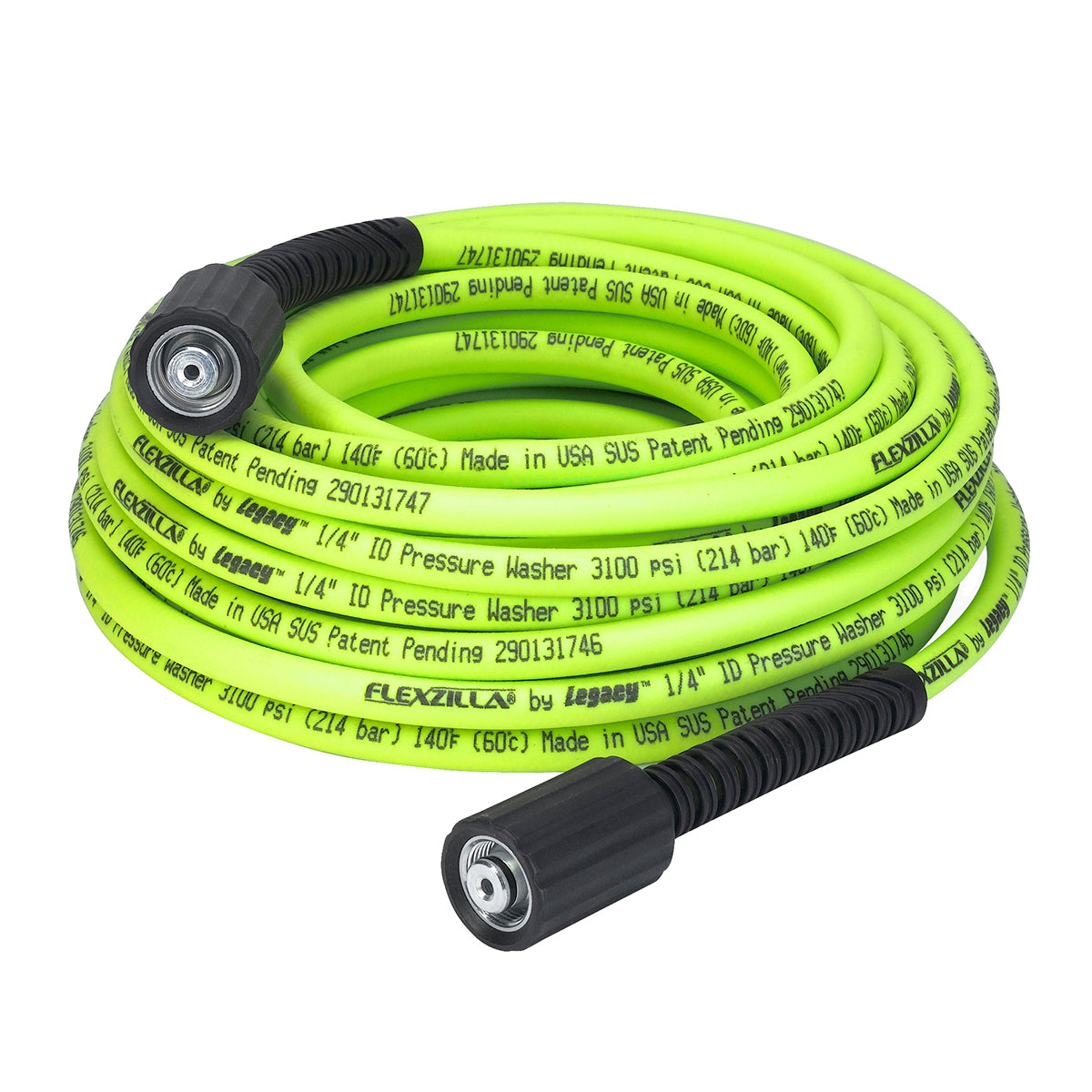 Flexzilla Pressure Washer Hose 1/4" x 50' with M22 Fittings HFZPW3450ME