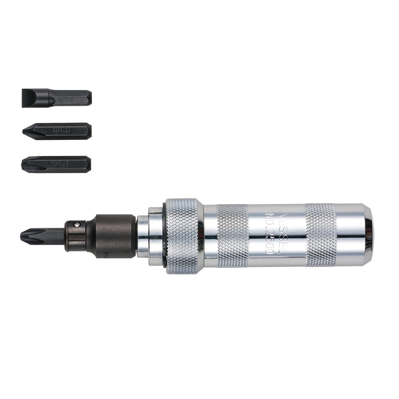 Vessel Manual Impact Driver 5/16″ Hex & 1/2″ SQ Drive Set (5 Piece Set) ID250001