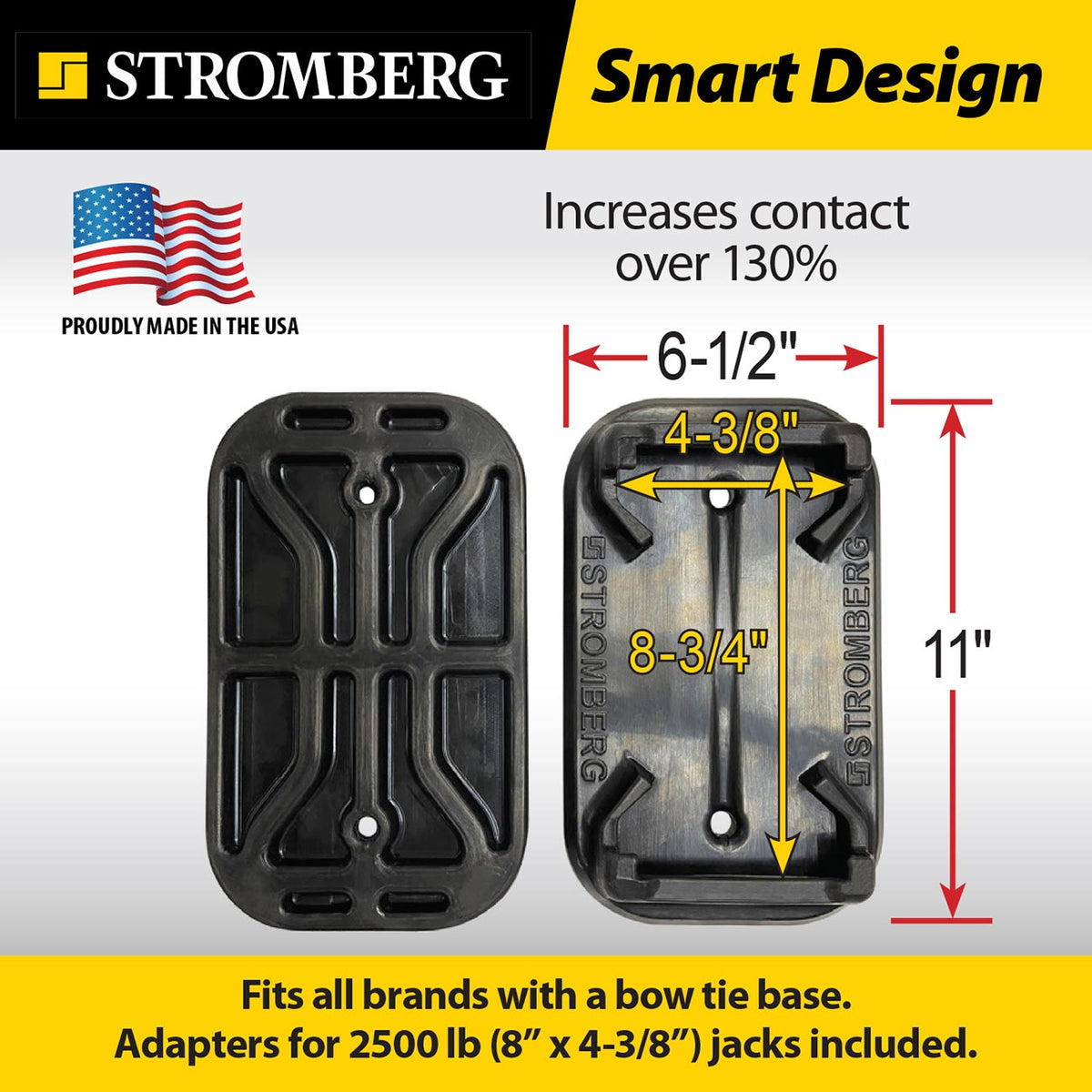 Stromberg EPDM Rubber Scissor Jack Shoes (2-Pack) JBPSJSC2