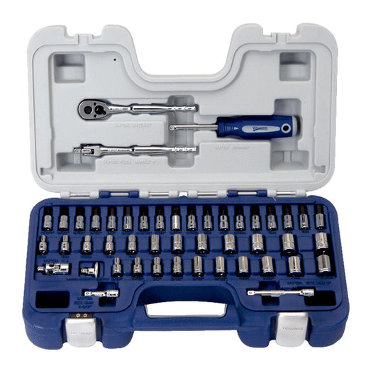 Williams 1/4" Drive Metric/SAE 6-Point Socket Set (47-Piece)