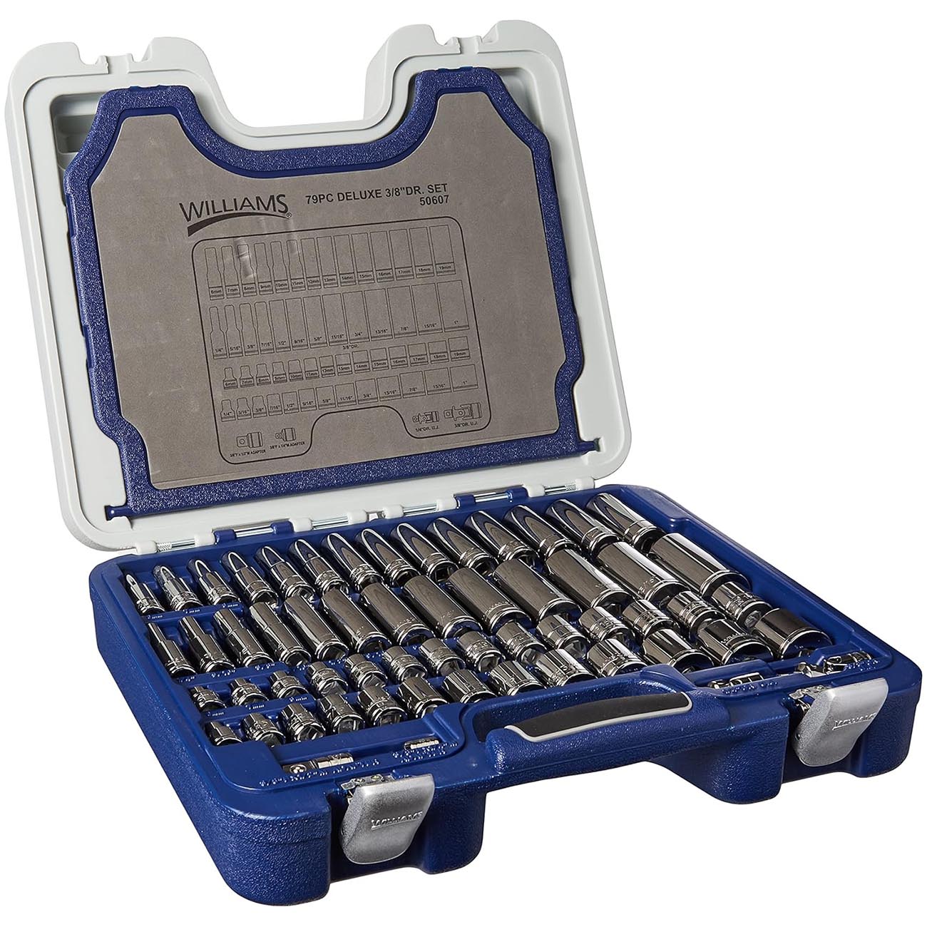 Williams 3/8" Drive SAE/Metric Deluxe Socket/Tool Set (79-Piece)