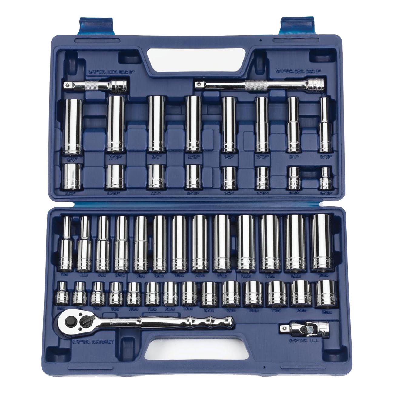 Williams 3/8" Drive Metric/SAE Socket Set (47-Piece)