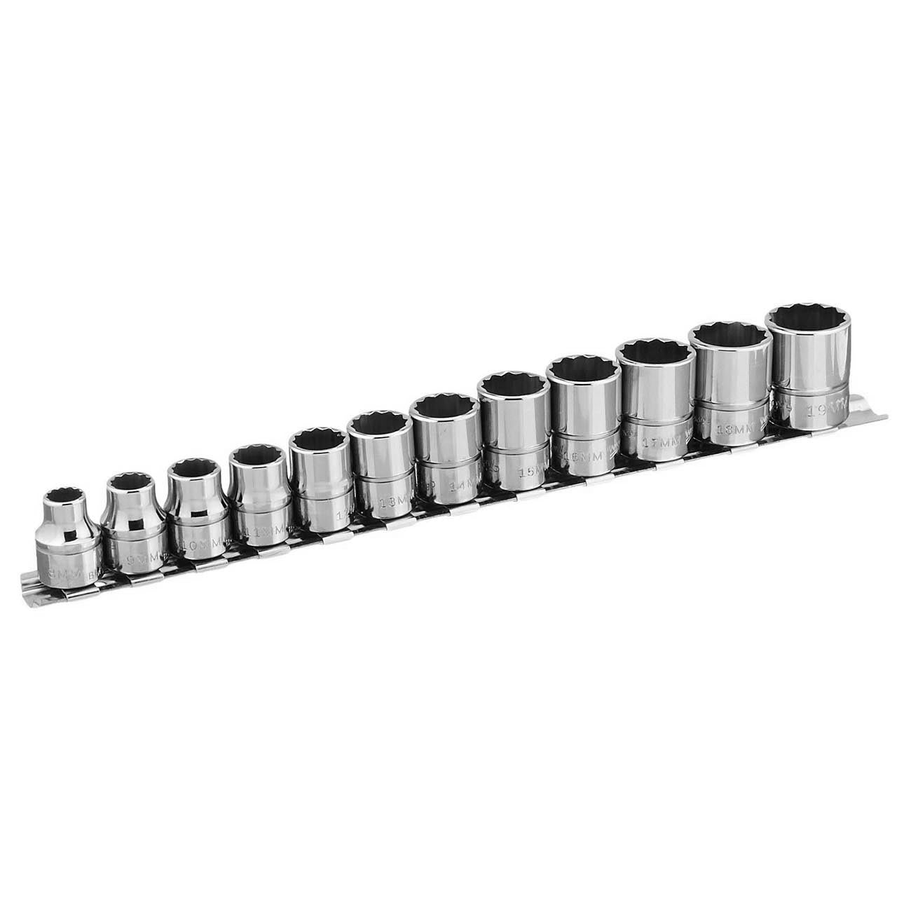 Williams Metric 3/8" Drive Shallow SUPERTORQUE™ Socket Set – 12 Point (12 Piece)