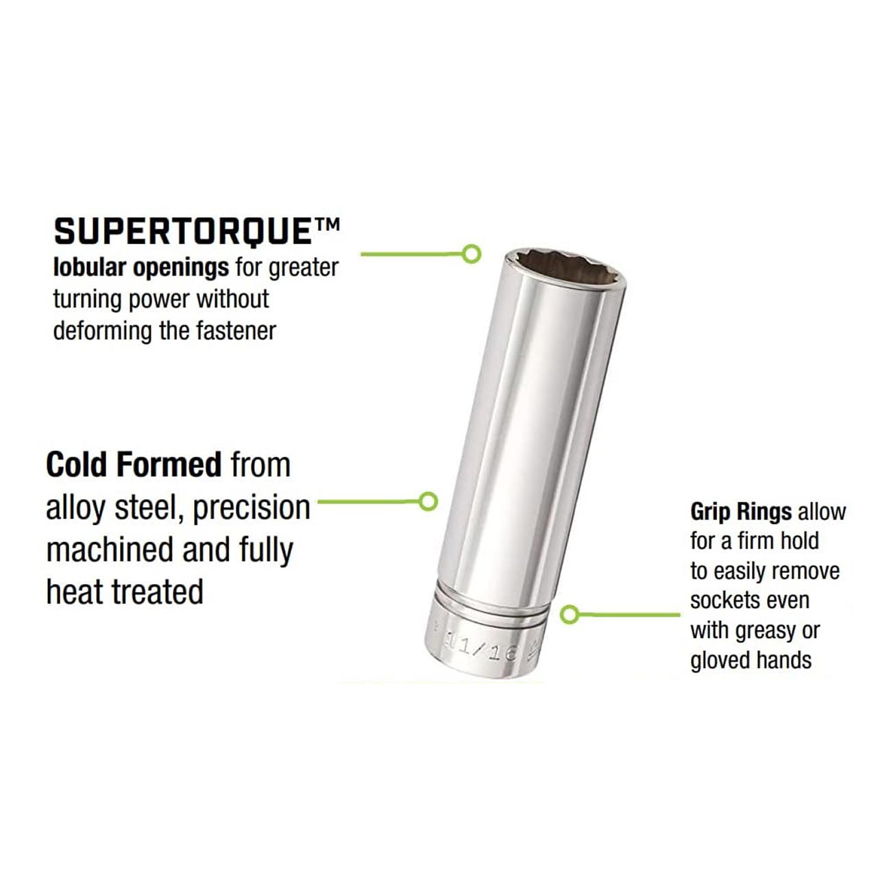 Williams 1/2" Drive Deep 25/32" Socket 12 Point