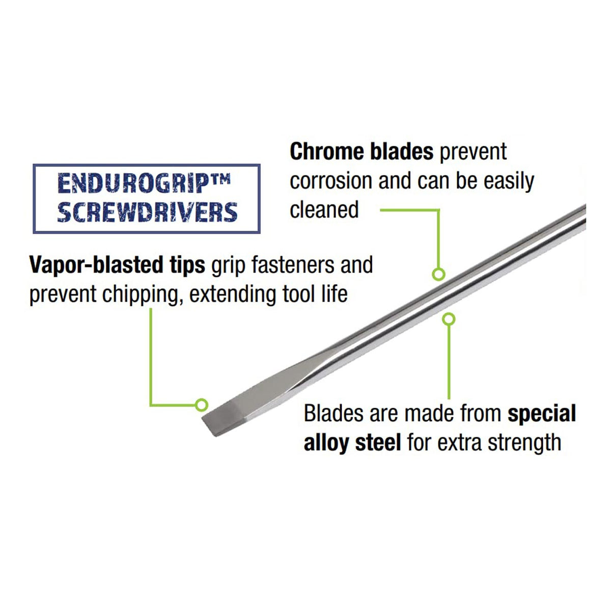 Williams Endurogrip Screwdriver: Slotted 7/16" x 10" with Hex Bolster JHWSDR30