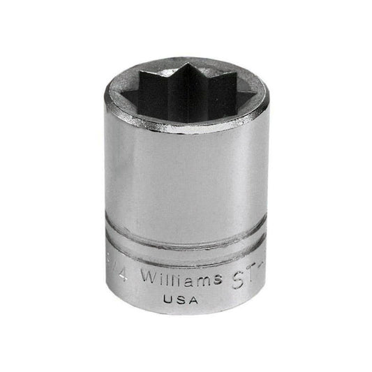 Williams 3/4″ Shallow Socket 1/2″ Drive 8 Point JHWST824