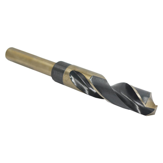 DRILL AMERICA 1-1/8 Reduced Shank HSS Black & Gold Drill Bit w Shank KFD3F118