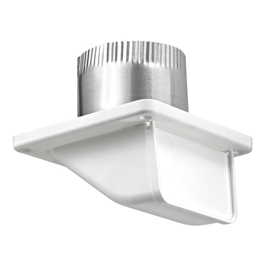 Lambro 143WTP 4-In. White Plastic Under Eave Vent with Weather Damper