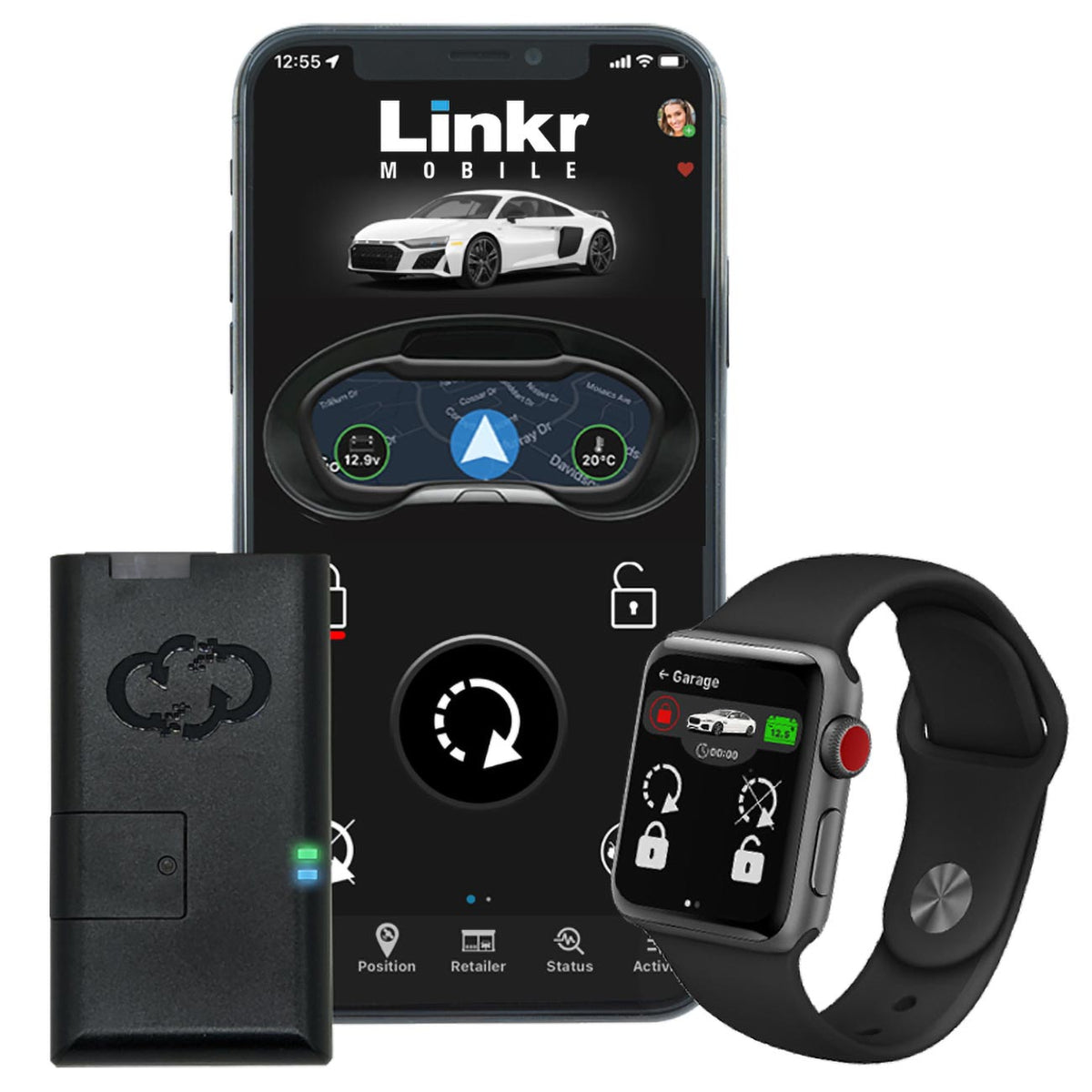 Omega Smart Phone Interface -  LOCKUNLOCKSTARTSTOP GPS LOCATE & MORE! LINKRLT3