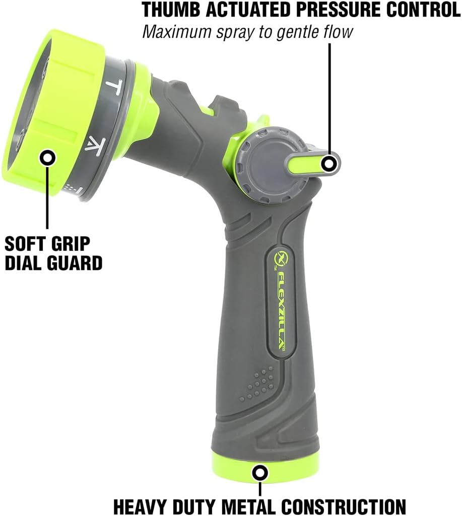 Flexzilla® HD 7-Pattern Adjustable Flow Garden Hose Nozzle NFZG52E
