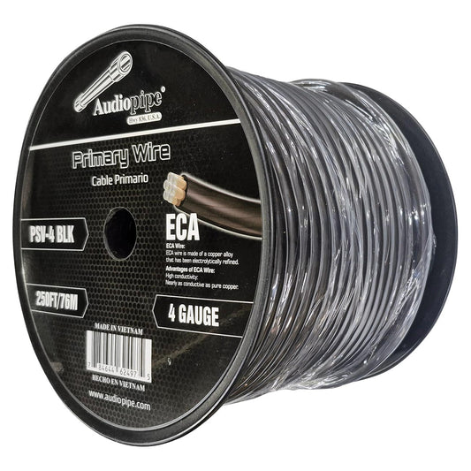 Audiopipe Flexible ECA Power Cable 4 Gauge 250 Foot - Black